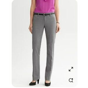 Banana Republic Martin Fit Grey Check Lightweight Wool Trouser Pants